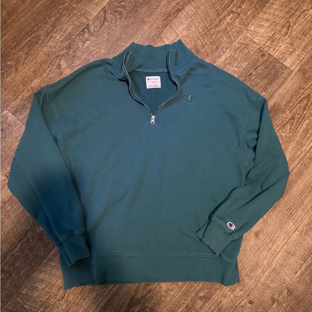 Champion Teal Half-Zip Pullover